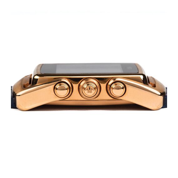 MetaWatch M1 Limited Smartwatch (Rose Gold, Blue Leather Strap), 2 image