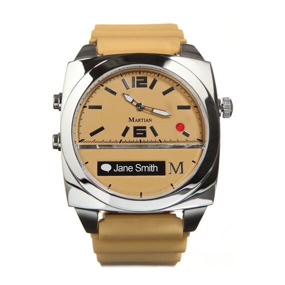 Martian Watches Victory Watch (Tan Back Plate, Silver Case, & Tan Band), 2 image