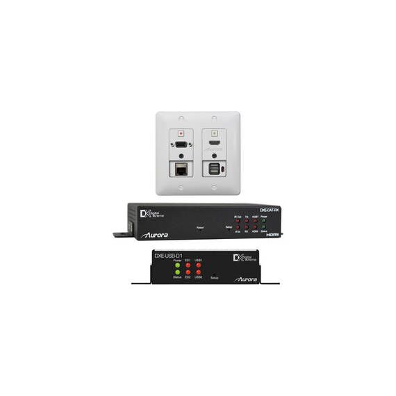 Aurora Multimedia 2 Input HDBaseT Wall Plate Bundle (White)