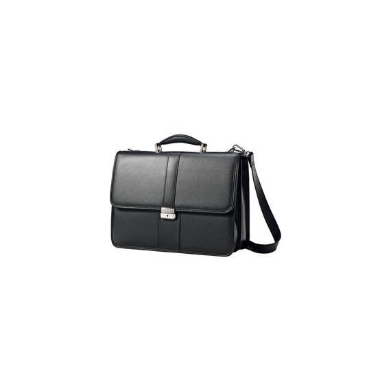 Samsonite Leather Flapover Case (Black)