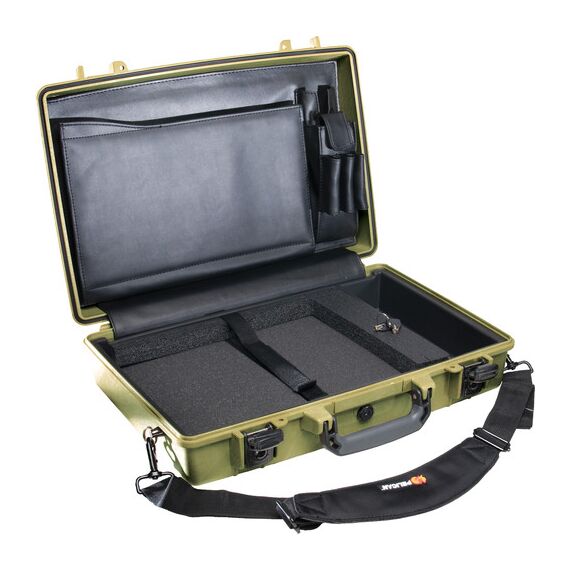 Pelican 1490CC1 Computer Case with Lid Organizer and Tray (Olive Drab Green)