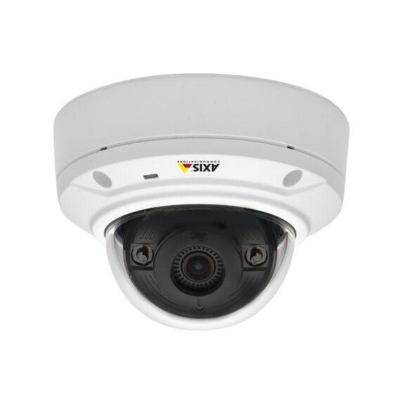 Axis 0535-001 Day and Night Outdoor-Ready Infrared Fixed Mini Dome Network Camera (White)