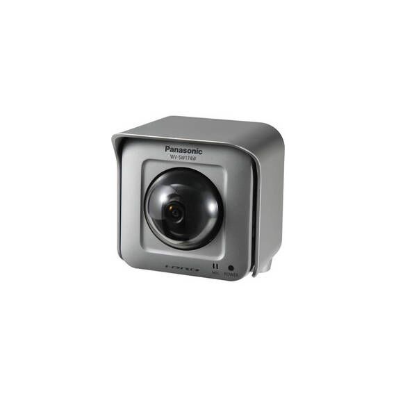 Panasonic WV-SW174W HD Outdoor Pan-Tilt Wireless Network Camera with 1.95mm Fixed Lens (Silver)