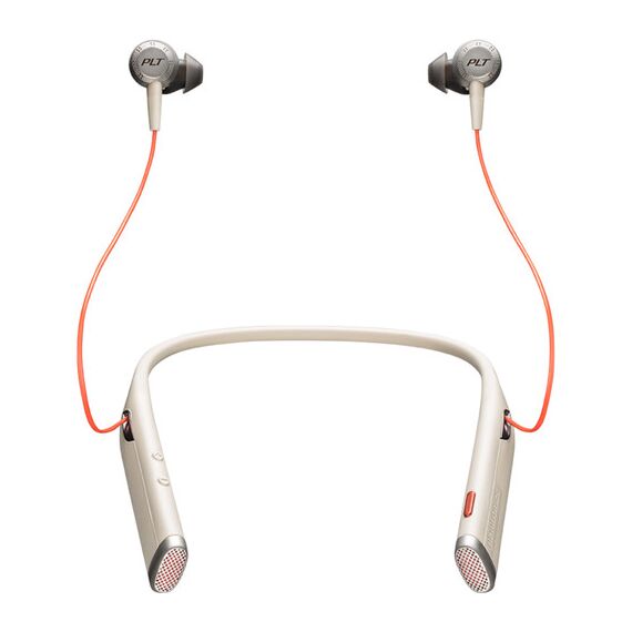 Plantronics Voyager 6200 UC Bluetooth Neckband Headset with USB Type-C Adapter (Sand)