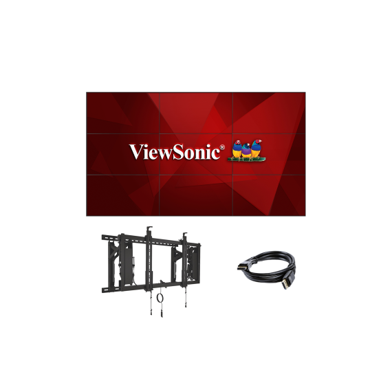 ViewSonic CDX4952-B9 49" Class 3x3 Video-Wall Display Bundle