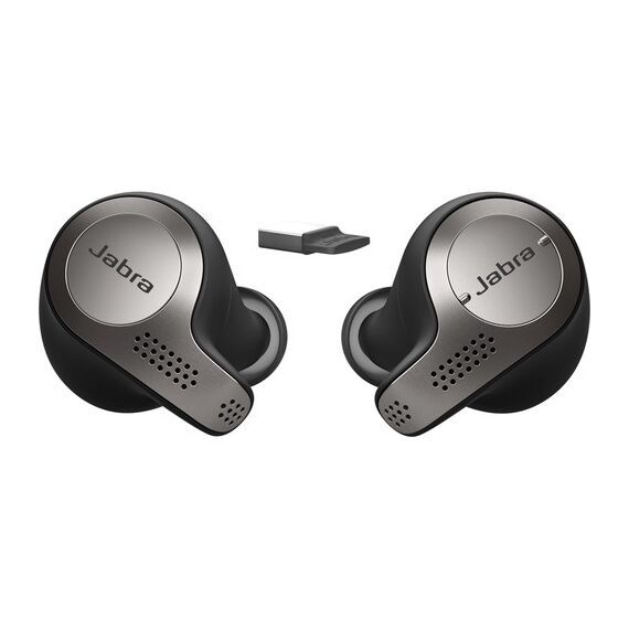 Jabra Evolve 65t UC Wireless Earbuds (Titanium Black)