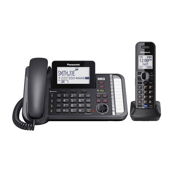 Panasonic Link2Cell KX-TG9581B 2-Line DECT 6.0 Cordless Phone with Cordless Handset