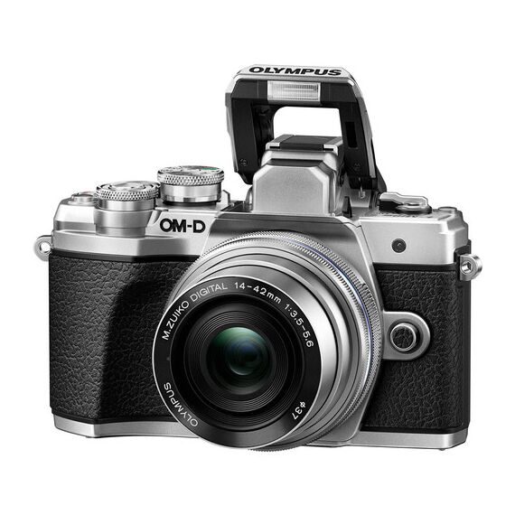 Olympus OM-D E-M10 Mark III Mirrorless Micro Four Thirds Digital Camera with 14-42mm EZ Lens (Silver)