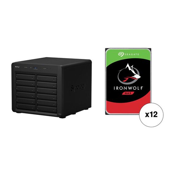 Synology DX1215 120TB 12-Bay NAS Expansion Unit Kit with Seagate NAS Drives (12 x 10TB)