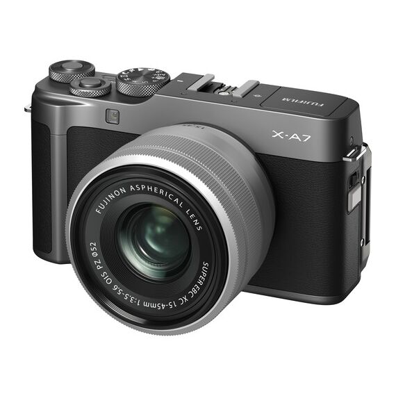 FUJIFILM X-A7 Mirrorless Digital Camera with 15-45mm Lens (Dark Silver)