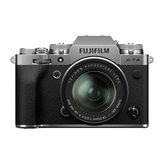 FUJIFILM X-T4 Mirrorless Digital Camera with 18-55mm Lens (Silver)