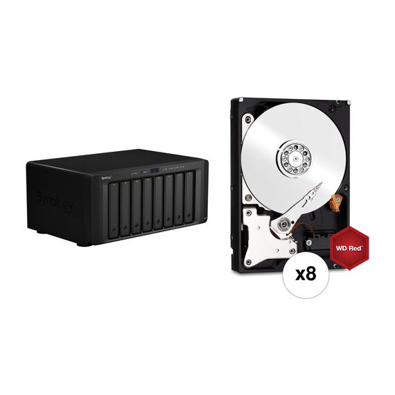 Synology DiskStation 64TB DS1819+ 8-Bay NAS Enclosure Kit with WD NAS Drives (8 x 8TB)