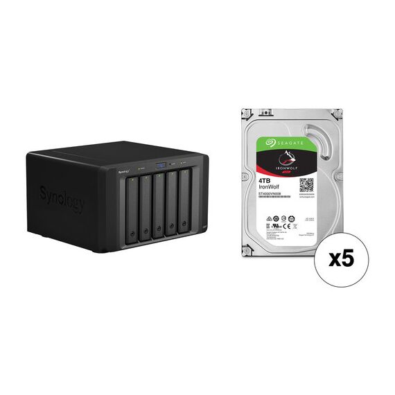 Synology DiskStation 40TB DS1019+ 5-Bay NAS Enclosure Kit with Seagate NAS Drives (5 x 8TB)