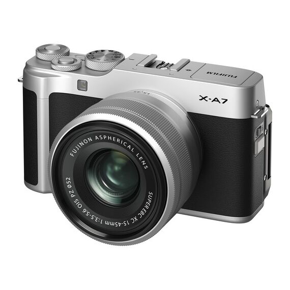 FUJIFILM X-A7 Mirrorless Digital Camera with 15-45mm Lens (Silver)