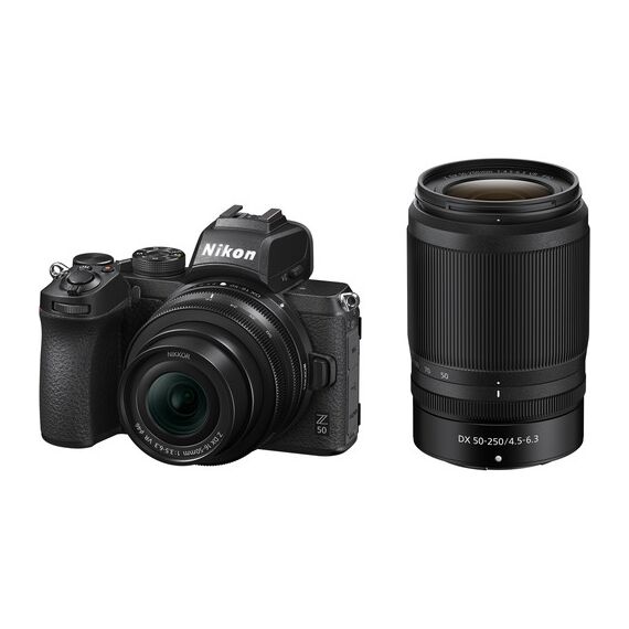 Nikon Z 50 Mirrorless Digital Camera with 16-50mm and 50-250mm Lenses