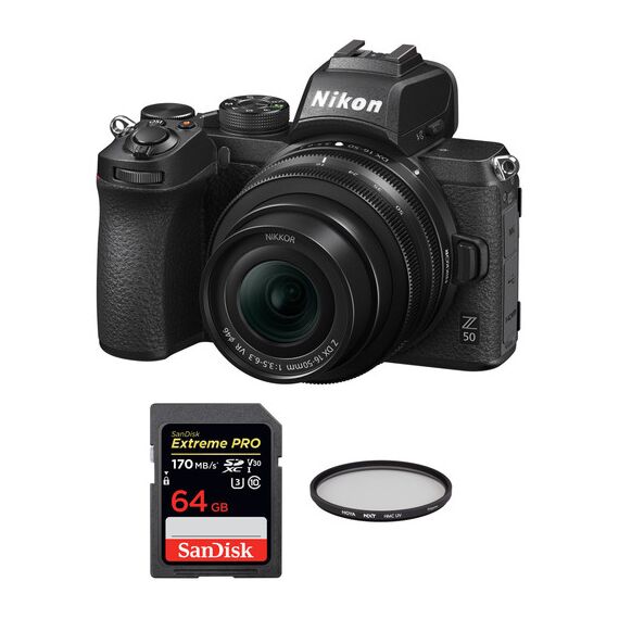 Nikon Z 50 Mirrorless Digital Camera with 16-50mm Lens and Accessories Kit