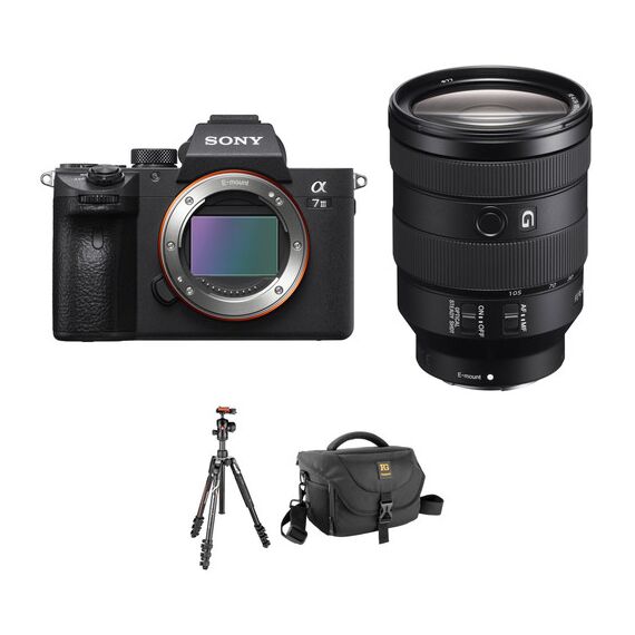 Sony Alpha a7 III Mirrorless Digital Camera with 24-105mm Lens and Tripod Kit
