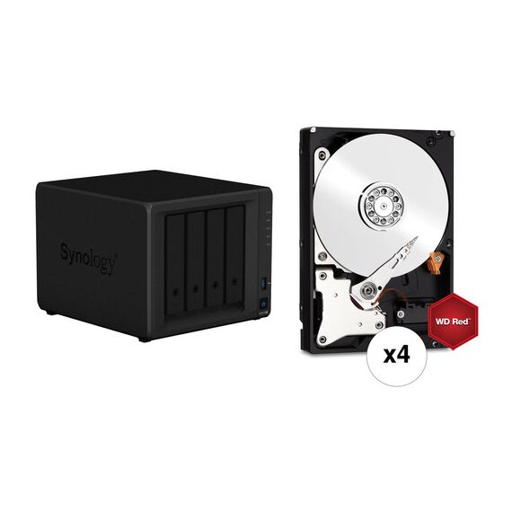 Synology DiskStation 40TB DS418 NAS Enclosure Kit with WD NAS Drives (4 x 10TB)