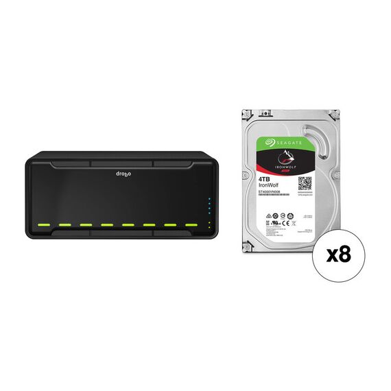 Drobo B810n 32TB 8-Bay NAS Enclosure Kit with Seagate NAS Drives (8 x 4TB)