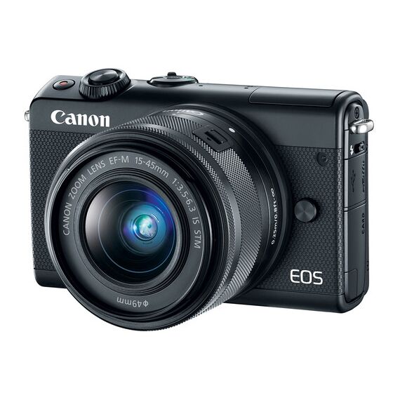 Canon EOS M100 Mirrorless Digital Camera with 15-45mm Lens (Black)