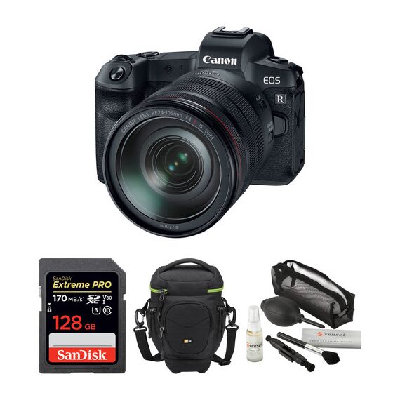Canon EOS R Mirrorless Digital Camera with 24-105mm Lens and Accessories Kit