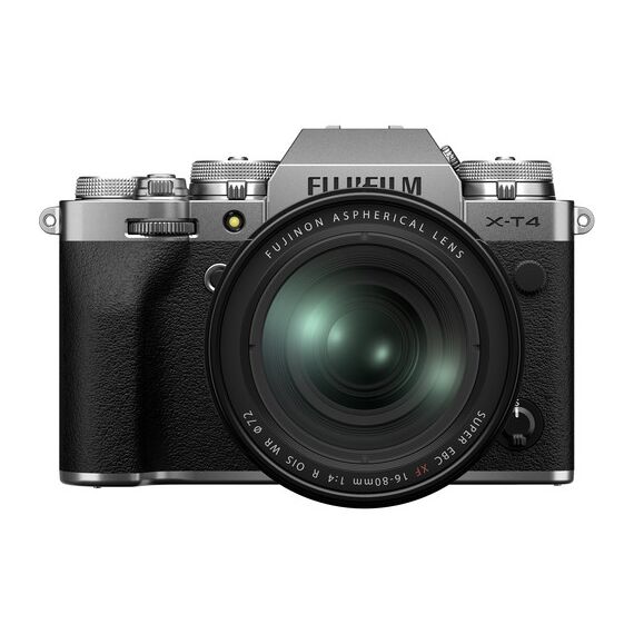 FUJIFILM X-T4 Mirrorless Digital Camera with 16-80mm Lens (Silver)