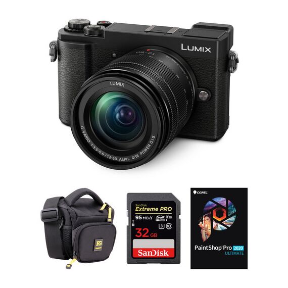 Panasonic Lumix DC-GX9 Mirrorless Micro Four Thirds Digital Camera with 12-60mm Lens and Accessories Kit (Black)