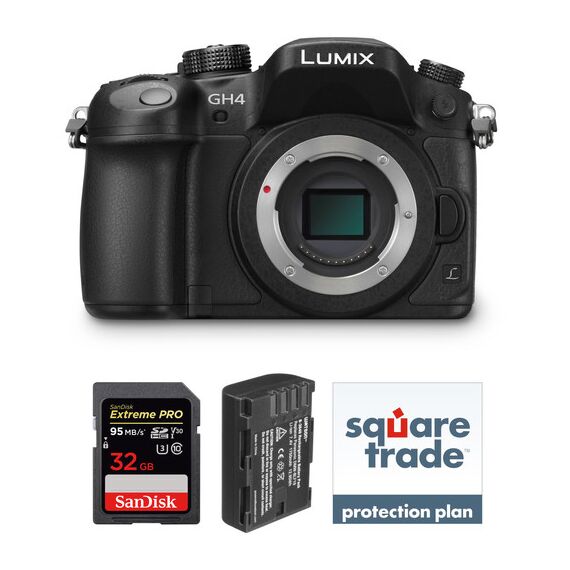Panasonic Lumix DMC-GH4 Mirrorless Micro Four Thirds Digital Camera Body Deluxe Kit