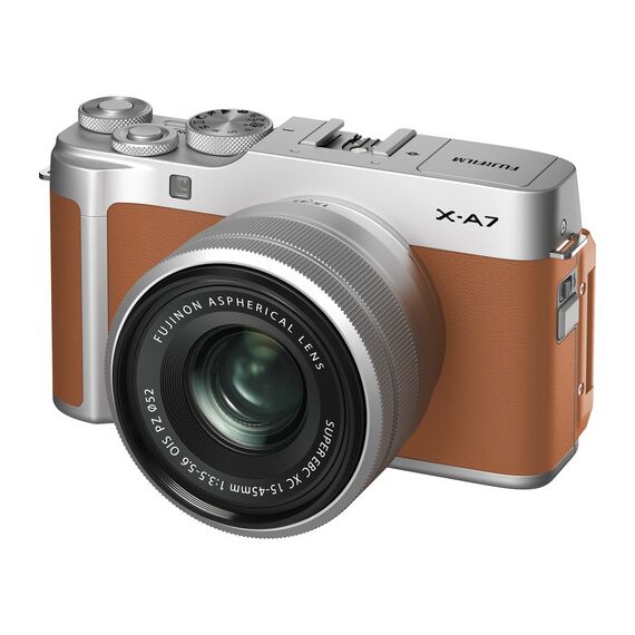 FUJIFILM X-A7 Mirrorless Digital Camera with 15-45mm Lens (Camel)