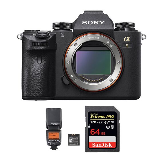 Sony Alpha a9 Mirrorless Digital Camera Body and Flash Kit