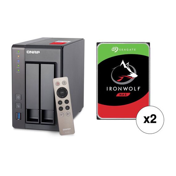 QNAP TS-451+ 16TB 4-Bay NAS Server Kit with Seagate NAS Drives (4 x 4TB)