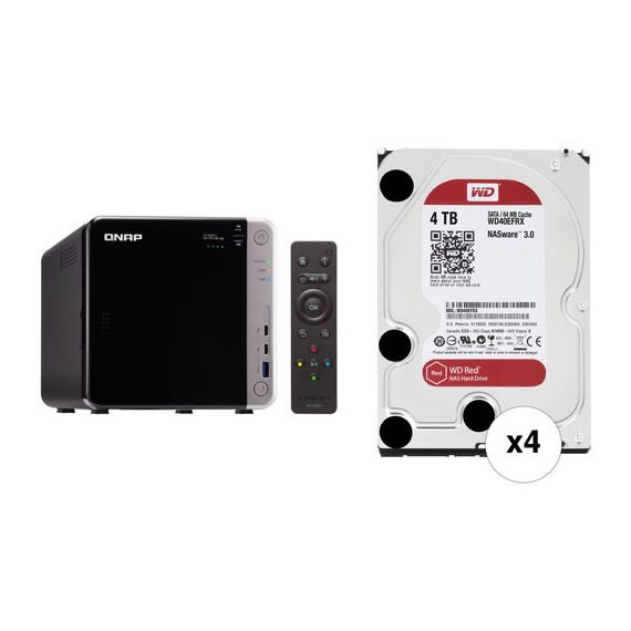 QNAP TS-453BT3 16TB 4-Bay NAS Enclosure Kit with WD NAS Drives (4 x 4TB)