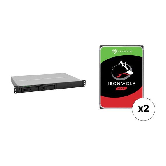 Synology RackStation 20TB RS217 2-Bay NAS Enclosure Kit with Seagate NAS Drives (2 x 10TB)