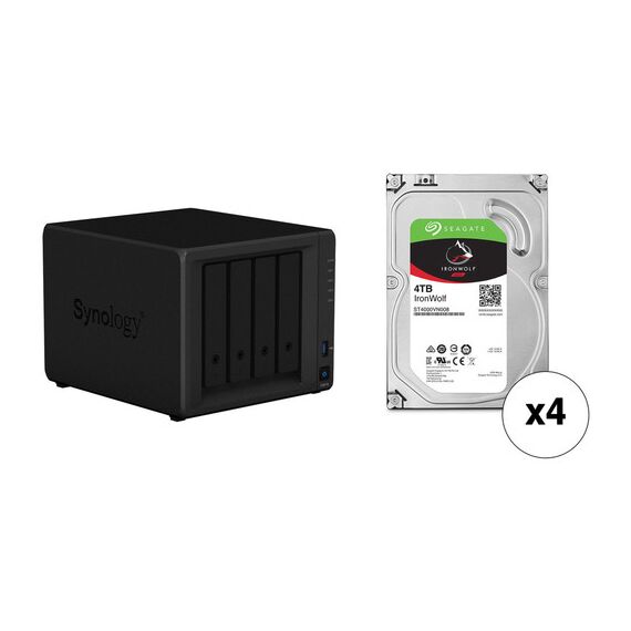 Synology DiskStation 16TB DS418 NAS Enclosure Kit with Seagate NAS Drives (4 x 4TB)