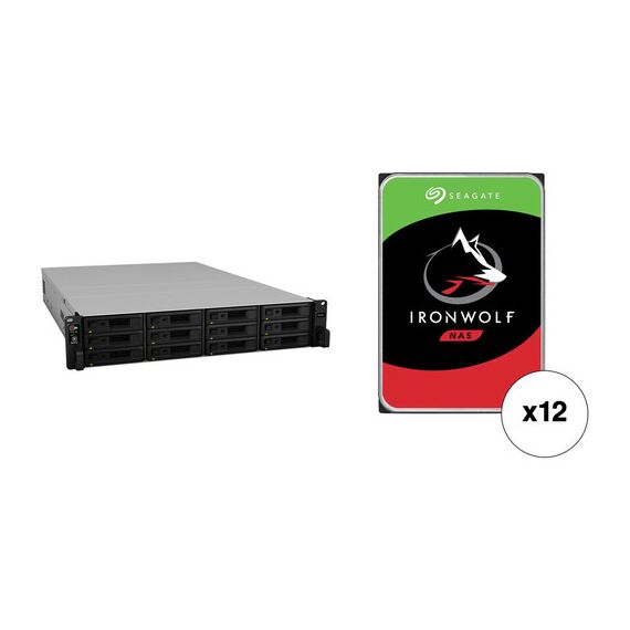 Synology RackStation RS3618xs 48TB 12-Bay NAS Enclosure Kit with Seagate NAS Drives (12 x 4TB)