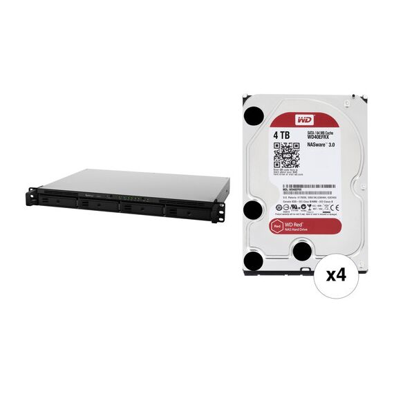Synology RackStation 16TB RS819 4-Bay NAS Enclosure Kit with WD NAS Drives (4 x 4TB)