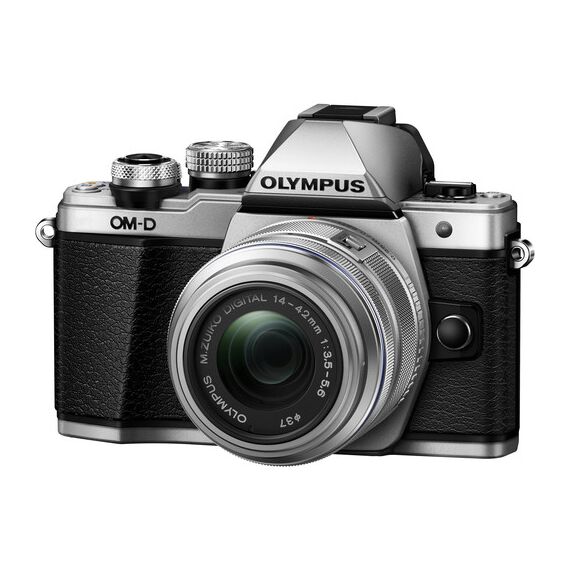 Olympus OM-D E-M10 Mark II Mirrorless Micro Four Thirds Digital Camera with 14-42mm II R Lens (Silver)