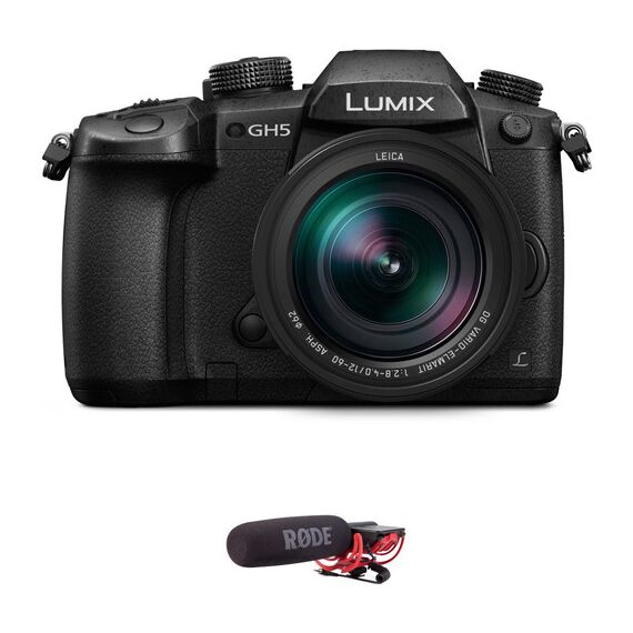 Panasonic Lumix DC-GH5 Mirrorless Micro Four Thirds Digital Camera with 12-60mm Lens and Microphone Kit