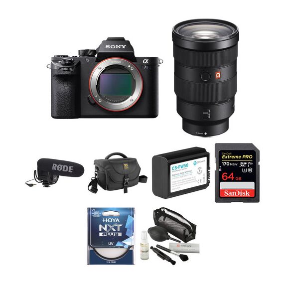 Sony Alpha a7S II Mirrorless Digital Camera with 24-70mm f/2.8 Lens, Mic, and Accessories Kit
