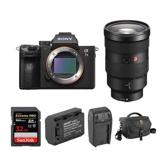 Sony Alpha a7 III Mirrorless Digital Camera with 24-70mm f/2.8 Lens and Accessory Kit Kit