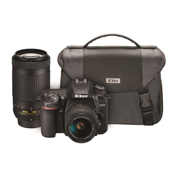 Nikon D7500 DSLR Camera with 18-55mm and 70-300mm VR Lenses Kit