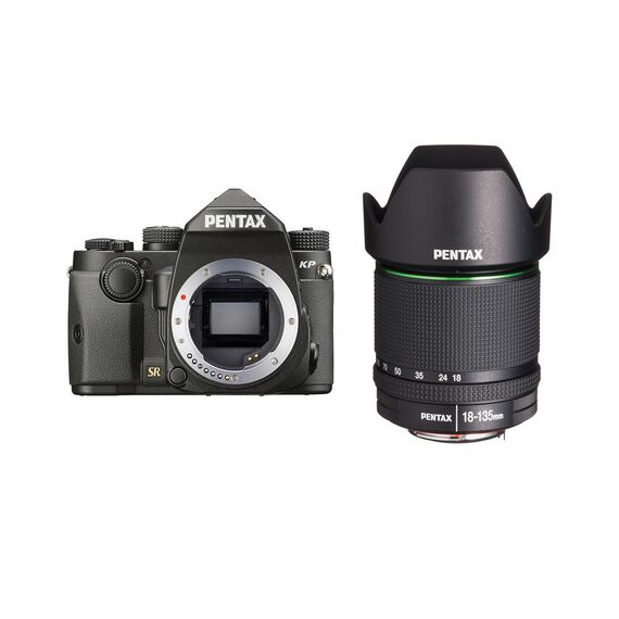 Pentax KP DSLR Camera with 18-135mm Lens Kit (Black)
