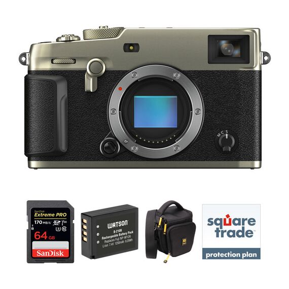 FUJIFILM X-Pro3 Mirrorless Digital Camera Body Deluxe Kit (Dura Silver)ody Deluxe Kit (Dura Silver)