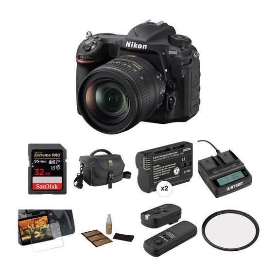 Nikon D500 DSLR Camera with 16-80mm Lens Deluxe Kit