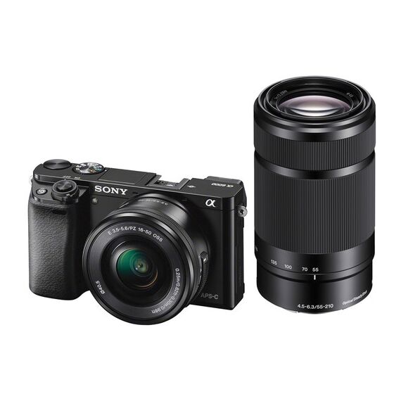 Sony Alpha a6000 Mirrorless Digital Camera with 16-50mm and 55-210mm Lenses (Black)