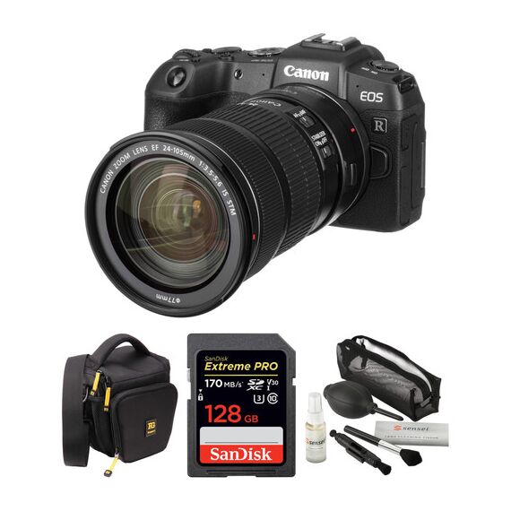 Canon EOS RP Mirrorless Digital Camera with EF 24-105mm f/3.5-5.6 STM Lens, Mount Adapter EF-EOS R, and Accessories Kit
