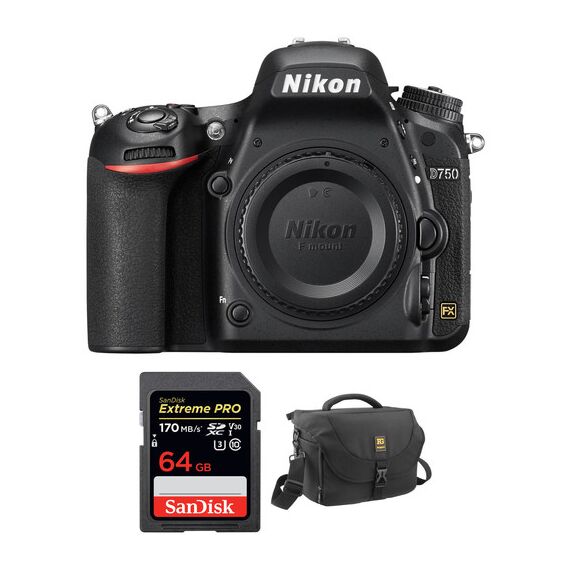 Nikon D750 DSLR Camera Body and Accessories Kit