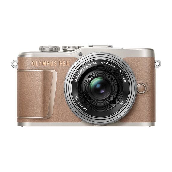 Olympus PEN E-PL10 Mirrorless Digital Camera with 14-42mm Lens (Brown)