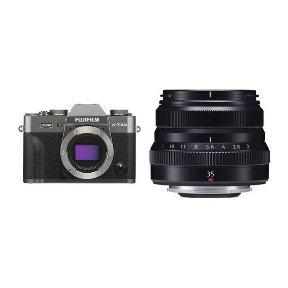 FUJIFILM X-T30 Mirrorless Digital Camera with 15-45mm and 50-230mm Lenses Kit (Silver/Black)
