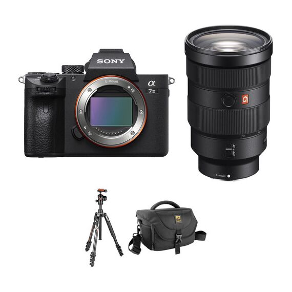 Sony Alpha a7 III Mirrorless Digital Camera with 24-70mm f/2.8 Lens and Tripod Kit